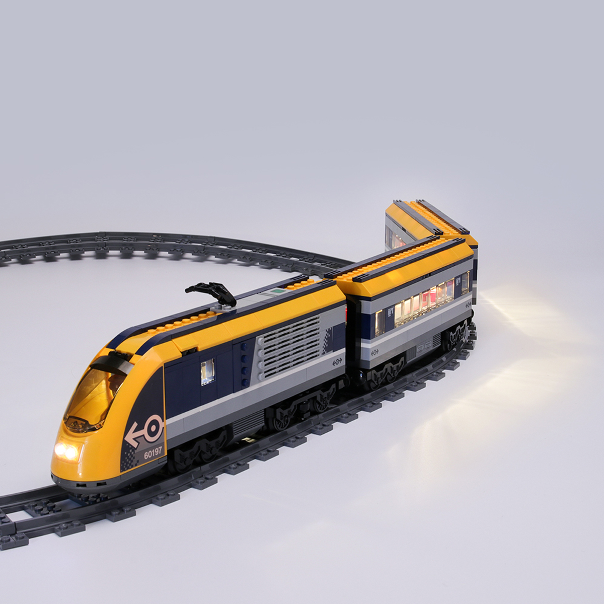 Advanced Version LED Light Up Kit For LEGO 60197 City Series Passenger Train set